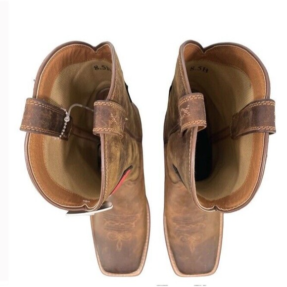 ARIAT Round Up Orgullo Mexicano Performance Western Distressed Square Boots 8.5 - Picture 7 of 14